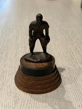 Vintage Miniature Bronze Baseball Player Sculpture/ Trophy 4 1/4” H