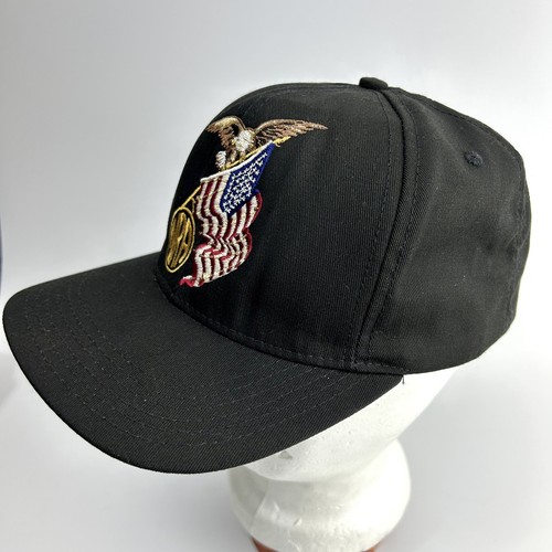Vintage NRA Millennium Member Snapback Hat, Black Cap, Eagle & Flag, MADE IN USA - Picture 5 of 11