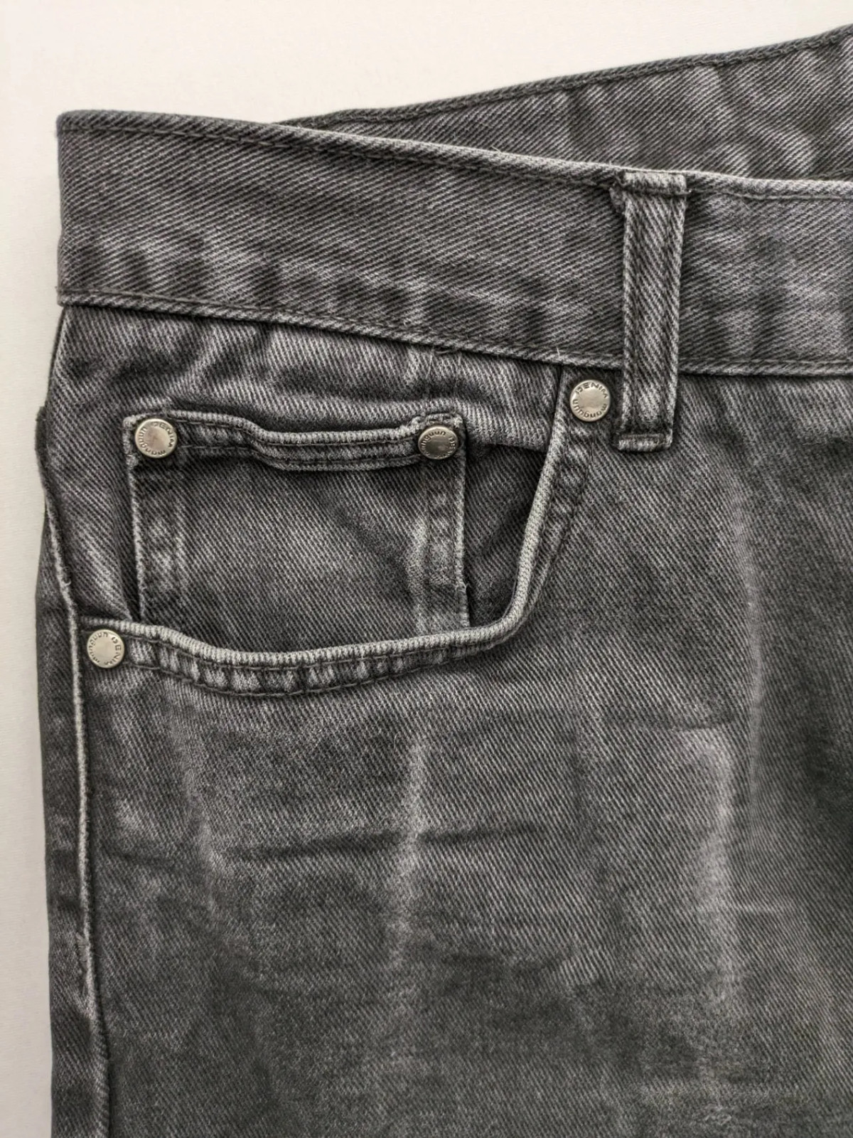 Manguun Herren Jeans Hose Gr W33 L30 Schwarz Grau Regular Fit Denim 2507 image 8