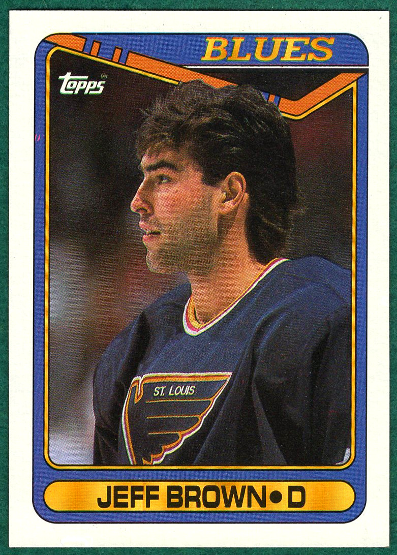 Jeff Brown - 1990-91 Topps #295 - St. Louis Blues Hockey Card