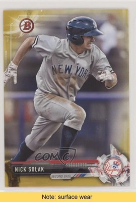 2017 Bowman Prospects Gold 47/50 Nick Solak #BP77 READ 7m3