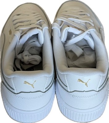 Size 9.5 - PUMA women s Carina Street White Gold
