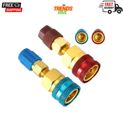 R1234YF to R134A Adapter Kit - Quick Couplers & Hose Fittings for Car A/C Sys...