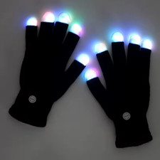 Gloving LED Gloves   7 Color Light Up Finger Gloves, 2026 Light Show Trend