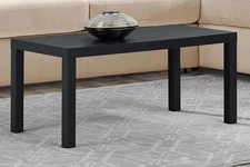 Living room table, sofa table, coffee table， Parsons Coffee Table, Black