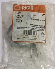2-Pack Rigid 26126 Standard Fitting Rigid 2-Hole 2"  Conduit Straps {NOS}
