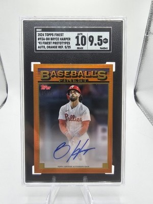 2024 Topps Finest - 1993 Finest Prototypes Autographs Bryce Harper /25 