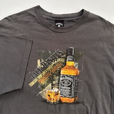 Y2K 2000s Jack Daniel s Gray Graphic tee size 2XL Skater Streetwear
