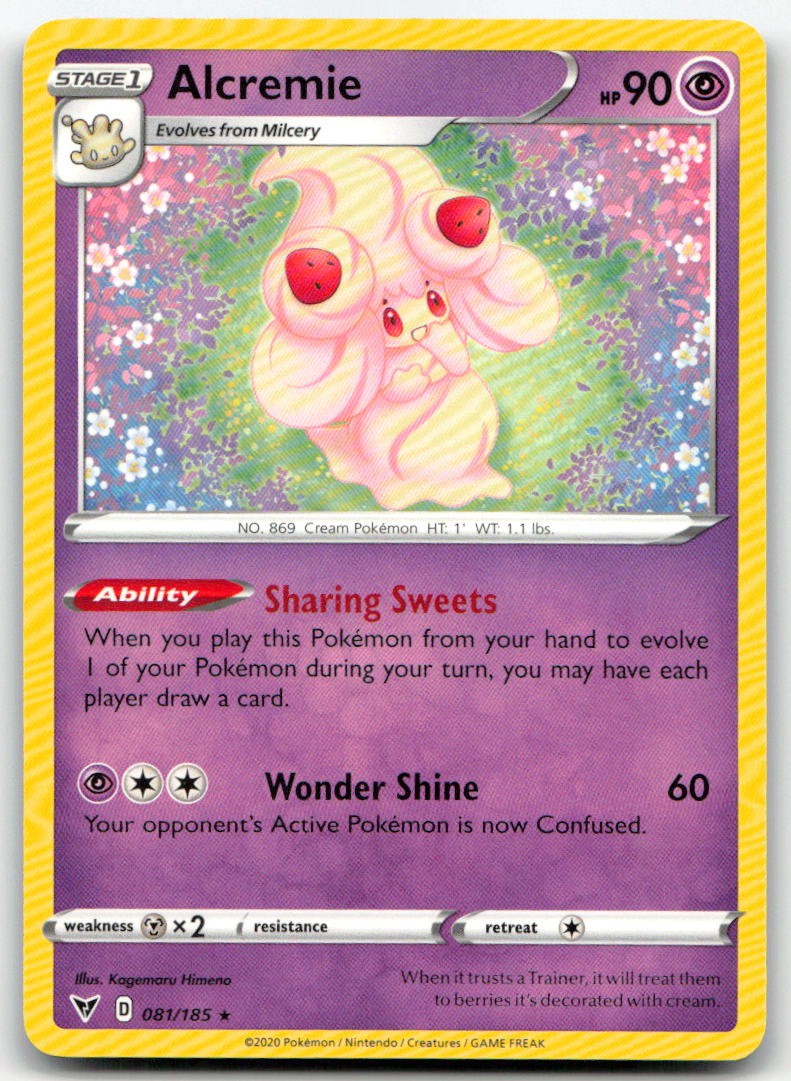 Alcremie 081/185 Rare Vivid Voltage Pokemon Near Mint