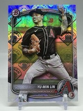 2025 Bowman Yu Min Lin Retro Logo Foil SP 1st Bowman RC BP-27