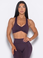 NWT Bombshell Sportswear Scrunch Tank Bra Plum Noir Size Medium Reg 48 EUC