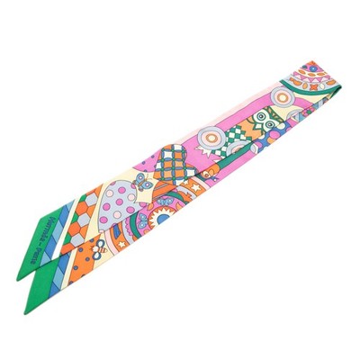 Hermès Les Murmures De La Foret Silk Twilly Scarf Pre-Loved Scarves Multi