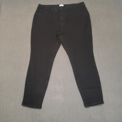 Time & Tru Jeans Womens Size 16 Petite High Rise Skinny Black
