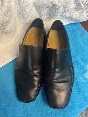 BALLY Baser Black Leather Men's Loafers Shoes 7 1/2 7.5 