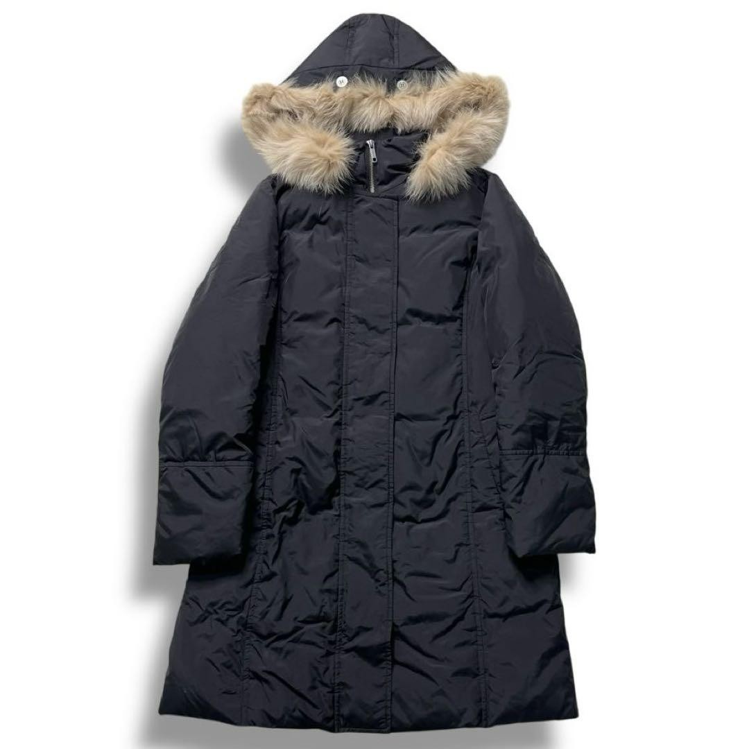Burberry London Down Jacket Black Nylon With Check Pattern Size 36 For Women thumbnail 5