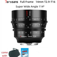 7artisans 14mm T2.9 Full Frame Super Wide Angle Cinema Lens for RF CRF RP R9 R8