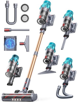 Cordless Vacuum Cleaner 600W/50Kpa, Stick Vacuum Cleaners 65 Mins Max Runtime...