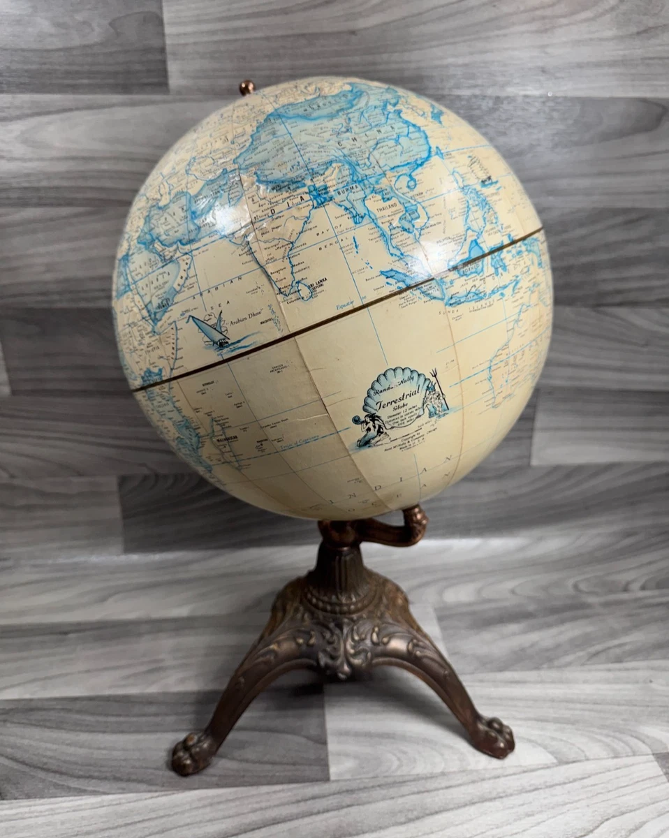 Rand McNally & Co. Antique World Globes & Celestial Globes for