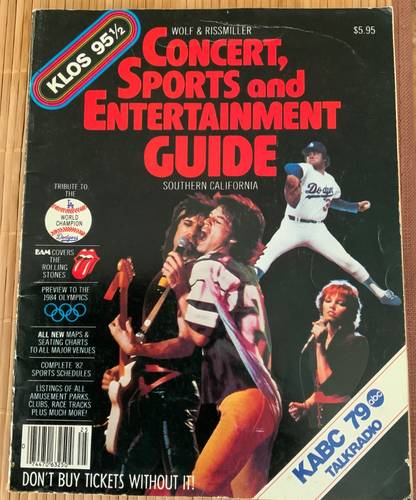 Vintage KLOS 95.5 Concert Sports and Entertainment Guide 1979