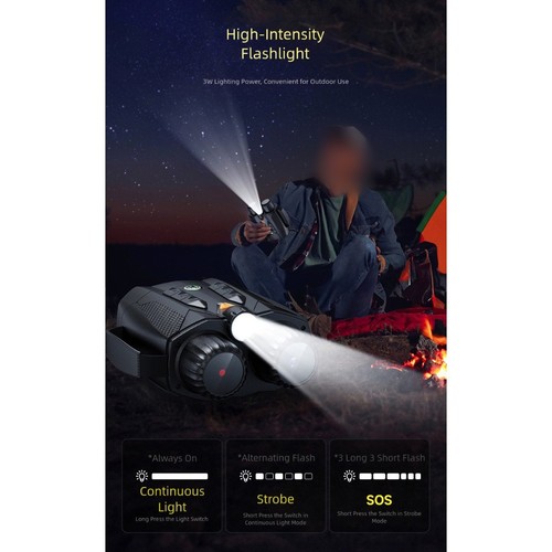 HD Digital Telescope 10 Times Zoom Feature 3-inch IPS Screen 3W Fill Light - Picture 8 of 12