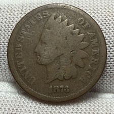 1873 Closed 3 Semi-Key Date Indian Head Cent Penny receive coin pictured #3386