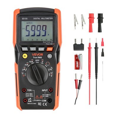 VEVOR Digitalmultimeter 6000-Count TRMS Voltmeter Stromtester Auto-Ranging