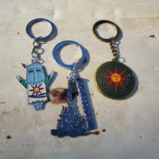 Dark Souls & Elden Ring Keychains – Bonfire Solaire Shield Sun Knight ~ You Pick