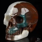 2.0" Indian Agate Hand Carved Crystal Skull, Realistic, Crystal Healing