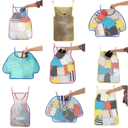 Wall Mounted Laundry Basket Dirty Clothes Storage Bag Toy Home Laundry Hamper - Picture 2 of 14
