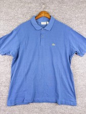 Lacoste Men Size 8 Blue Classic Original Fit Short Sleeve Golf Casual Polo Shirt
