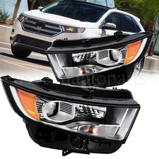 For 2015 2016 2017 2018 Ford Edge Pair Halogen Projector Headlights Lamps LH+RH