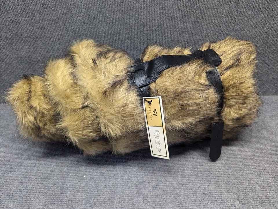 Manta de piel sintética Veratex de colección ropa de cama ’n Things Luxembourg Fawn 54x60 nueva con etiquetas Foto 2 de 4