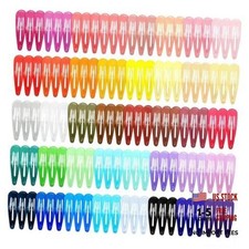120 Pack Colorful Metal Snap Hair Clips - 2 Inch Barrettes - 40 Assorted Candy
