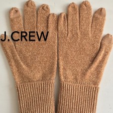 NEW Women's J.Crew Camel Cashmere Gloves w/ Lurex Metallic - Size: OS One Size 