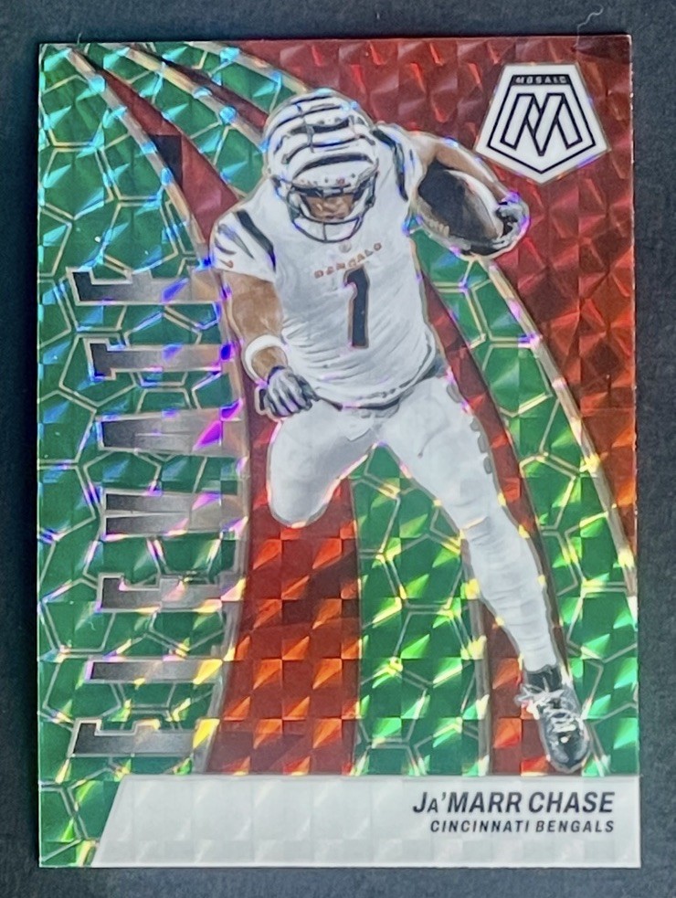 2024 Panini Mosaic Ja’Marr Chase Elevate Green Mosaic Prizm #11 Bengals