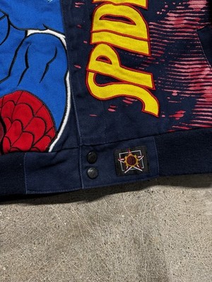 Spider-Man Jeff Hamilton Canvas Racing Jacket Boys Medium | eBay
