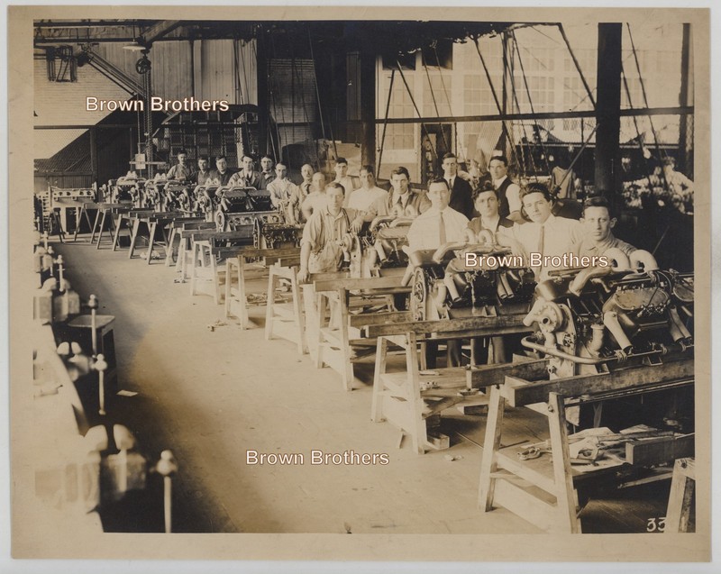 Vintage 1910-20s Assembling Motors @ B. F. Sturtevant Co Factory Boston MA Photo