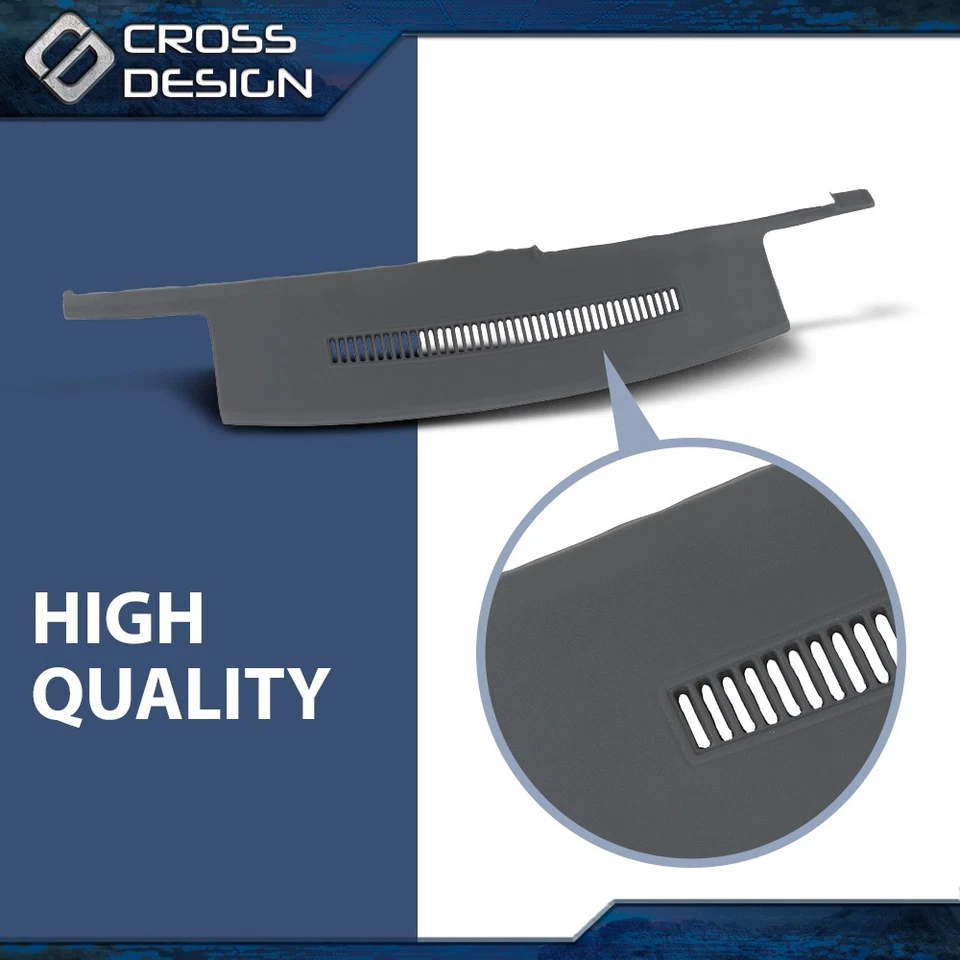 Light Grey Molded Dash Cover Overlay Fits 1988-1994 Chevy GMC Truck C1500 K1500 - Image 4 of 4