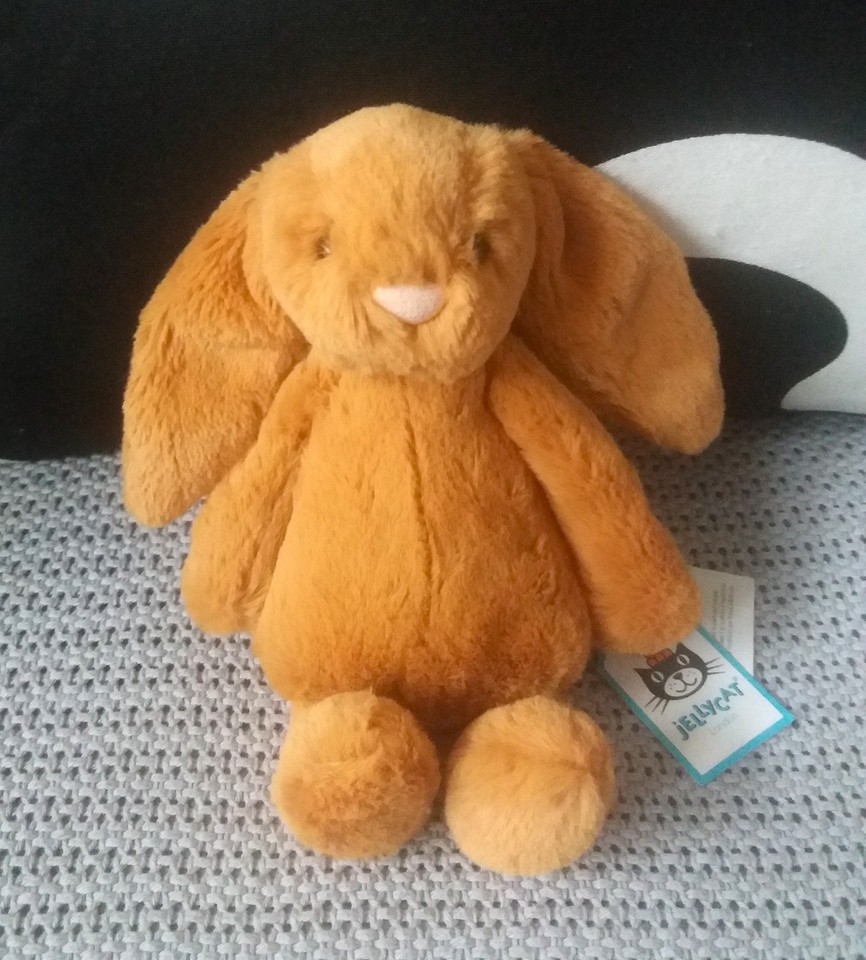 Jellycat Small Bashful Golden Bunny & Dust Bag ~ BASS6GDB ~ Rabbit Soft ...