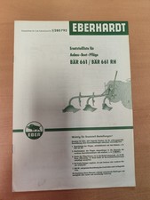 Eberhardt Anbau Beet Pflüge BÄR 661 Ersatzteilliste spare parts list  K56