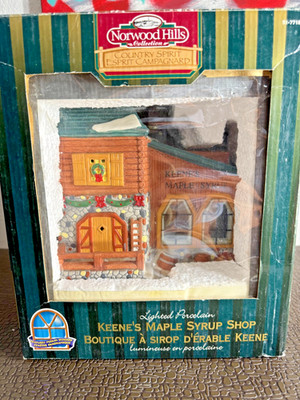 Norwood Hills Porcelain House Keene s Maple Syrup House Christmas Village 2000
