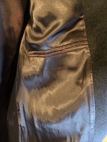 MARK ALEXANDER schwerer langer Mantel anthrazit Kaschmirmischung XL - Bild 7 von 14