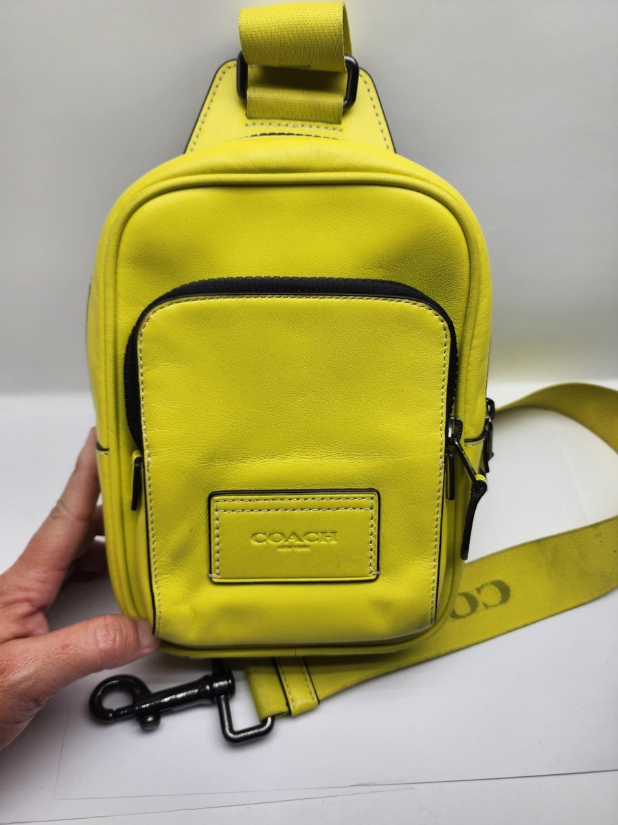 Coach Track Pack 14 In Signature Canvas Yellow Coach | eBay