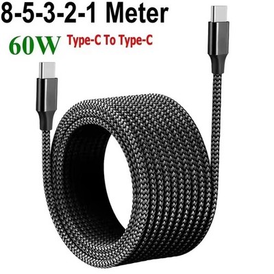 USB C auf USB C Ladekabel 0,6m 1m 2m Kabel 60W Schnellladekabel Datenkabel