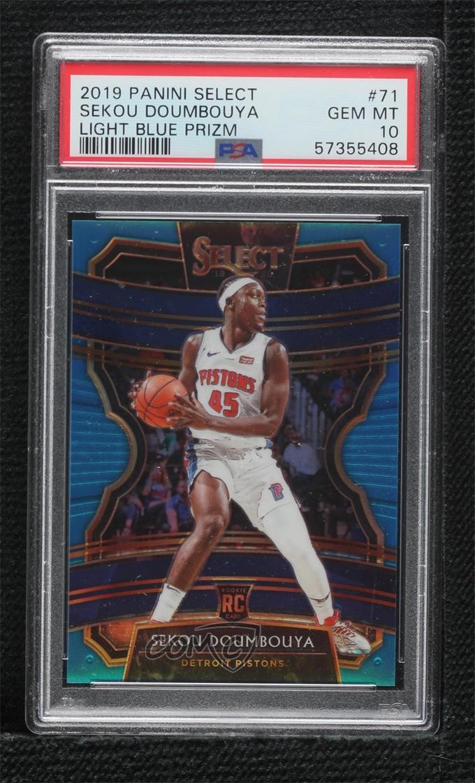 2019 Select Concourse Light Blue Prizm 139/299 Sekou Doumbouya PSA 10 GEM MT wj2