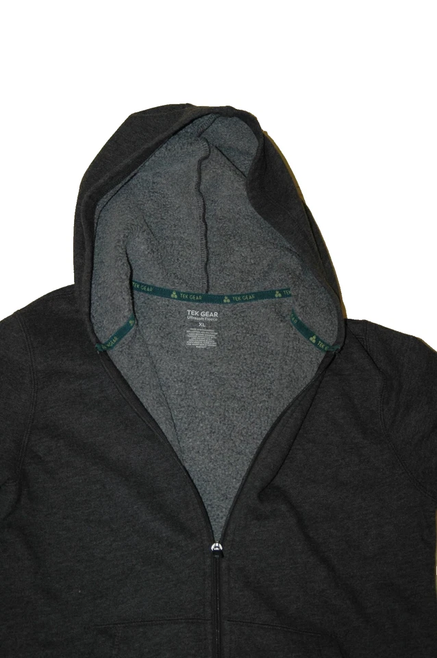 Tek Gear Niños Sudadera con Capucha Extra Grande Gris Cremallera Sudadera Suéter Bolsillos Juveniles Foto 3 de 4