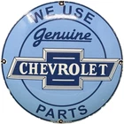 VINTAGE CHEVROLET PORCELAIN SIGN GENERAL MOTORS DEALERSHIP GAS OIL FORD MOPAR