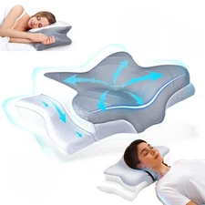 ® Cervical Pillow – Memory Foam Neck & Shoulder Support | Ergonomic Contour f...