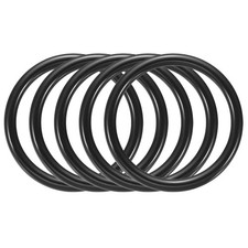 2 Inch Dream Catcher Rings, 5 Pcs Plastic Macrame Wreath Floral Hoop Black