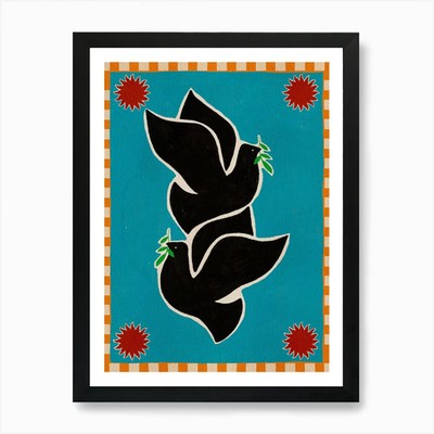 Lush Duo 4 Kunstdruck gerahmt Wandbild Poster Leinwanddruck Bild